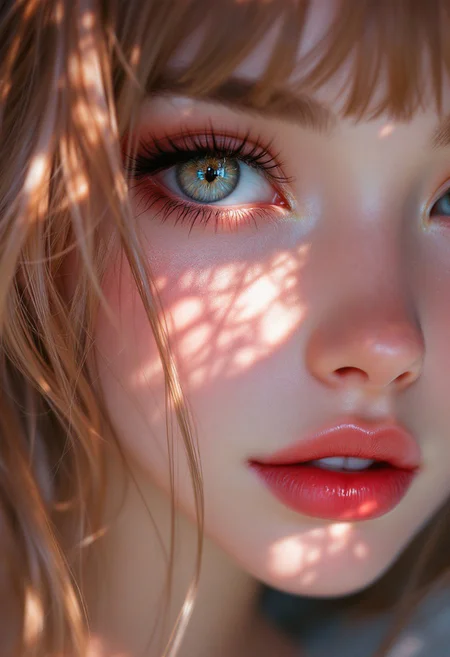hyperrealistic digital painting, cute by Jeremiah Ketner, by Charlie Bowater, face by Stanley Artgerm, digital painting by Thomas Saliot, sexy by J. Scott Campbell, colorful by Natalia Rak, character by Lois van Baarle, shallow depth of field, realistic anime, lifelike anime girl, closeup on cute face and body, eyes, lips, light and shadows on face, incredibly detailed, fantasy