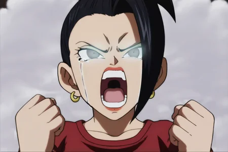 source_anime, score_9, score_8_up, score_7_up, anime screencap,8k, absurd res,
kale, 1girl, solo, open mouth, black hair, earrings, cloud, tears, black eyes, close-up, crying, clenched hands, anime coloring, red crop top
screaming, aura, glowing, glowing eyes, clenched teeth, open mouth, teeth, floating clothes,
<lora:kale_pony_v3:0.8>