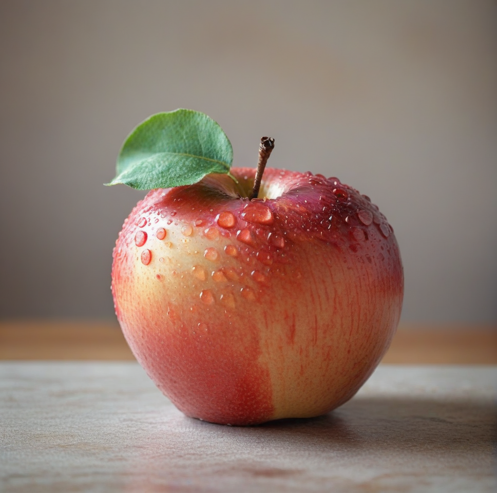fruit photography,<lora:æ°´æ-000005:0.6>,a apple,