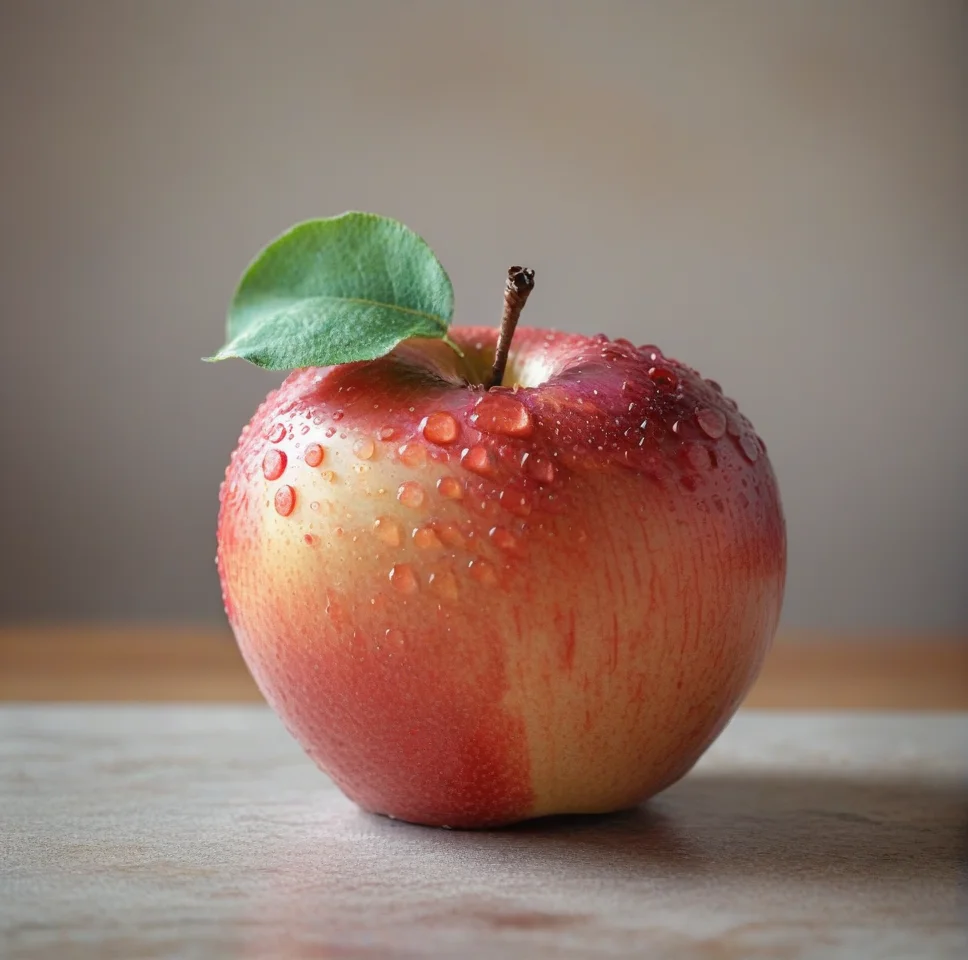 fruit photography,<lora:æ°´æ-000005:0.6>,a apple,