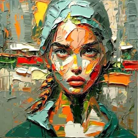 impasto girl in the big city<lora:impasto:1>