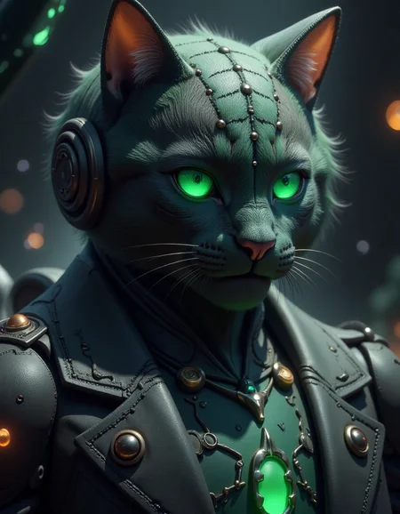 a cat, in the style of hall0w33n