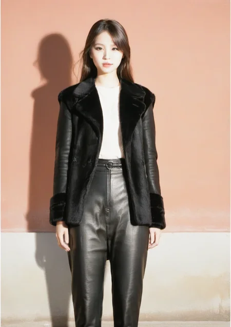 overexposure, 1girl, coat, leather pants <lora:è¿åº¦æå
T1:0.8>
