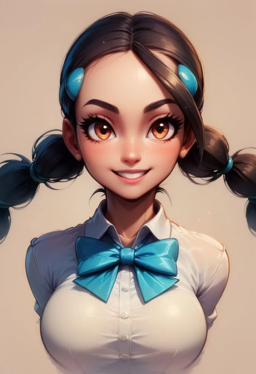 score_9, score_8_up, score_8, big breasts, (curvy), cute, eyelashes,
Faded Headshot, faded bottom, faded edges
head tilt, smile
BREAK,
zzCandice, hair ornament, twintails, hairclip, bowtie, white shirt,
BREAK,, zPDXL,