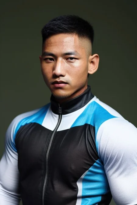 1man, Pinoy as Bodybuilder, fade hairstyles, Tight SUIT , 8K UHD, Handsome face