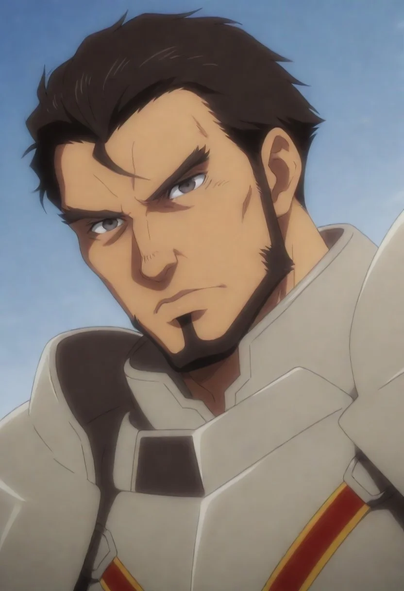 score_9, score_8_up, score_7_up, score_6_up, source_anime\(Overlord\), perfect anatomy, perfect proportions, best quality, masterpiece, high-resolution, high quality, aesthetic, absurdres, (male focus), solo male, Gazef Stronoff \(Overlord\), brownish black hair, short hair, sideburns, black eyes, facial hair, chinstrap beard, jawline beard, Warrior Captain Armor\(Overlord\), Gazef's Armor\(Overlord\), breastplate, shoulder armor, forearm armor, brown gloves, adult, mature, masculine, manly, handsome, charming, alluring, serious, upper body, dutch angle, shy, portrait, headshot, close-up, snow sky
<lora:EMS-432575-EMS:1.000000>