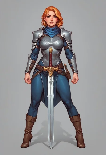extremely detailed
((full-clothed armor)), ((long big sword in hands, long sword in hands)), medieval style
BREAK
strange world background score_9, score_8_up, score_7_up, score_6_up, source_cartoon, rating_explicit, Expressiveh, (((((full body))))), dynamic pose