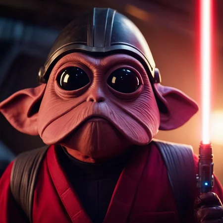 cinematic film still of <lora:Nien Nunb:1.2>
Nien Nunb a close up of a person in star wars universe, shallow depth of field, vignette, highly detailed, high budget, bokeh, cinemascope, moody, epic, gorgeous, film grain, grainy