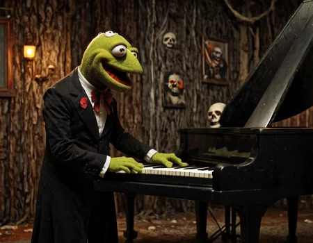 gothic manor, horror, male vampire count von count playing the piano, cowboy shot, muppet,Mupp3t, slimes_skullwm, made of skulls <lora:Pony_QualityV4.0.safetensors:1.0> <lora:Muppet__Jim_Henson_Style_Pony.safetensors:1.0> <lora:SlimesSkullWM.safetensors:0.6>