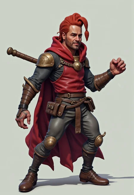 Jedtoon, cartoon, kid's caroon style of Alvoka impersonating a mighty warrior, RPG Style.
for kids, intricate details, mighty, heroic,