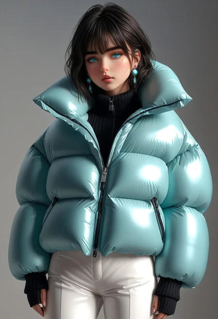 ((((down padded coat)))), ((((puffer pants)))), ((((full body, standing)))), ((((very warm)))), ((((hot)))), indoors, ((((sweating profusely)))), ((((sweat)))), ((((sweatdrop)))) masterpiece, best quality, (((masterpiece, illustration))), (super_detailed, 8k wallpaper, hyper_detailed, ultra_detailed, beautiful_and_delicate, intricate details), (girl, solo,small_girl, small_face), (medium_black_hair, bangs pinned back , single_side_earring) , (disheveled_hair, beautiful_detailed_hands ) , (beautiful_detailed_aqua_eyes), (deepen contour, depth of field, chromatic_aberration, dynamic_light, dynamic_shadow, perfect lumination), padded cuffs, padded collar, Thick padded cuffs, Thick padded collar, <lora:Collar-SDXL:0.6>, <lora:Cuffs-SDXL:0.6>, <lora:Puffer_Jacket_and_Down_Jacket_-_Extra_Puffy_Jackets:0.4>, <lora:snowpants_v1:0.4>, <lora:detailed_notrigger:1>