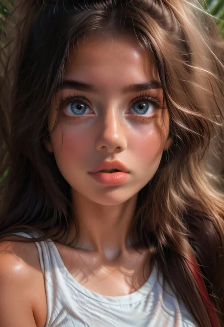 character_consistent, most_beautiful_young_woman, (sweet) lips, snub nose, big eyes,