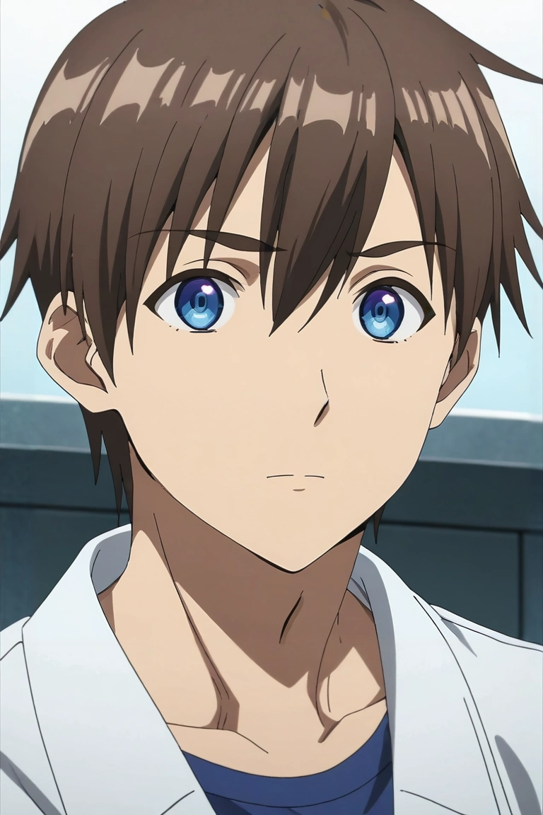 score_9, score_8_up, score_7_up, , rating_safe, intricate details, anime screencap, , , looking at viewer, depth of field, 1boy, solo, male focus, <lora:kyouya_hashiba_pony:0.8>, kyouya_hashiba, brown hair, blue eyes, short hair, bangs, hair between eyes, , , <lora:sdxl_lightning_8step_lora:1>