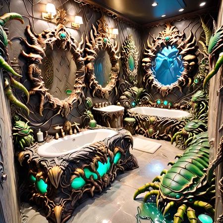 monsterworld, masterpiece,high resolution,detail,
interior,bathroom,
 <lora:monster_world-xl-10:0.8>