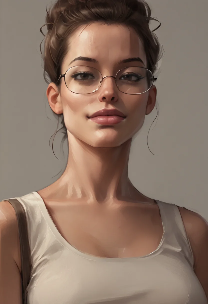 score_9, score_8_up, score_7_up, score_6_up, 5u54n, aojaguarstyle, source_cartoon, raw, realistic,1girl, brown hair, glasses, <lora:Susan Dupree _ Coxville Stories_epoch_10:1>