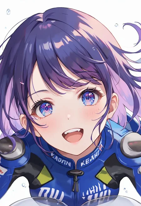 masterpiece, score_9, score_8_up, score_7_up, EasyNegative_v2, (best quality:1.1), ultra-detailed, high resolution, super detailed skin, beautiful detailed eyes, nsfw, Brightly Lit, Highly Visible, 8k, sharp focus, beautiful, perfect lighting, beautiful eyes, anatomically correct, anatomically correct face, extremely detailed eyes, smooth edges, beautiful face, source_anime, biker clothes, boots, blue&white bikesuit, knee pads, 1girl, upper body, elbow pads, gloves, ground vehicle, motorcycle, riding, leaning forward, reaching towards viewer, view from the side, biker clothes, bikesuit, helmet, motorcycle helmet, gloves, boots, knee pads, elbow pads,