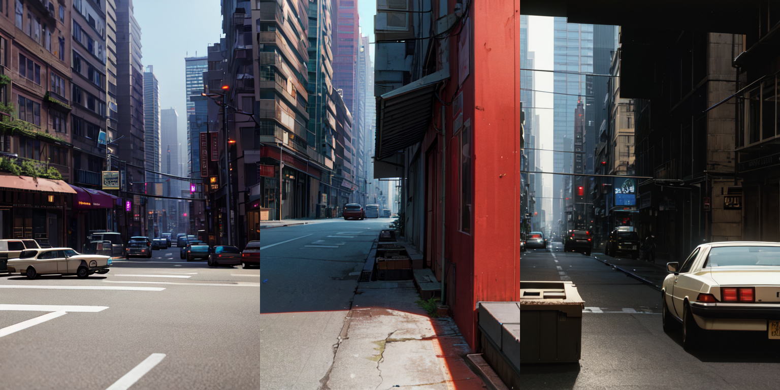 highly insanely detailed, masterpiece, top quality, best quality, highres, 4k, 8k, RAW photo, (very aesthetic, beautiful and aesthetic), bebop cityscape, buildings, radiator, ait conditioning, cardboard box, trash, street, car, <lora:bebopv01:0.5>, 
__lazy-wildcards/dataset/background-color__âââ