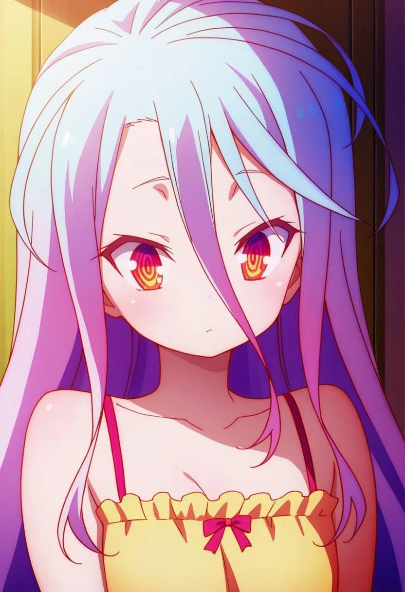 score_9, score_8_up, score_7_up, score_6_up, high resolution, gorgeous, absurdres, best quality, anime screencap, anime source,
1girl, solo,
shiro_ngnl,multicolored eyes,red eyes,yellow eyes, ringed eyes, two-tone hair,
