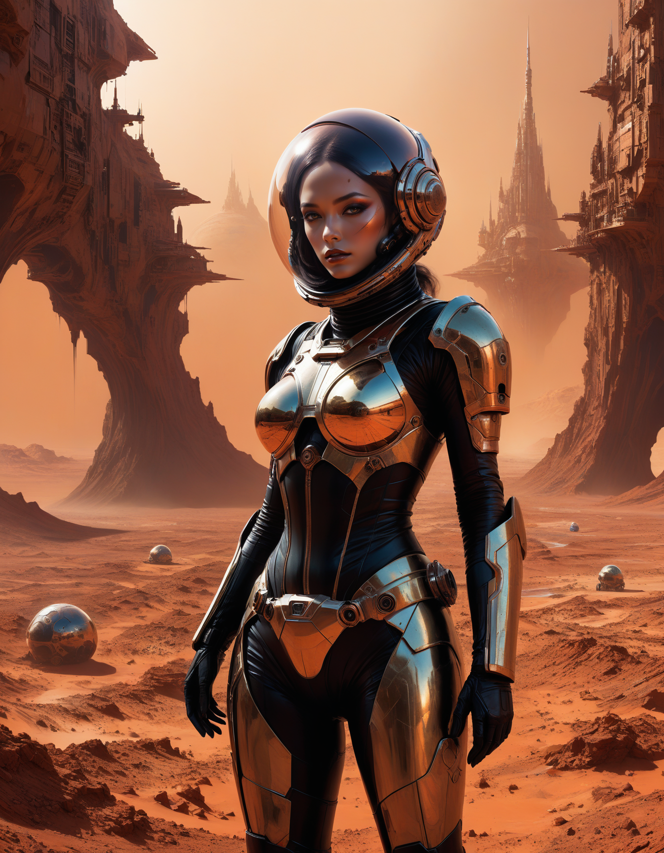 by Kuang Hong and Julie Bell,  gothic futurism, a human colony on Mars faces challenges , hyper detailed, professional poster art, bold lines, award winning,  trending on ArtStation , (intricate details, masterpiece, best quality:1.4), looking at viewer, dynamic pose
<lora:add-detail-xl:1> <lora:xl_more_art-full_v1:0.5>  <lora:NicolaSamori:0.5> in the style of nicola samori <lora:looking_at_viewer:2>