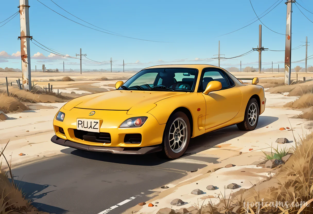 score_9, score_8_up, score_7_up,source_anime,
<lora:Mazda_RX-7_FD3S_Stock:0.8>,fd3s,wasteland,road,post-apocalypse,
BREAK
1girl,cyborg, blonde hair,short,hair,blue eyes,
<lora:need_buzz_sign:1> need_buzz, holding sign