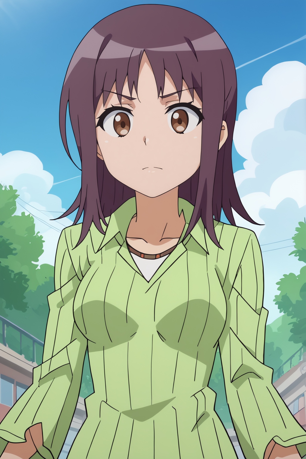 score_8_up, anime screencap, flat colors, Itsuwa, 1girl, green outfit <lora:COMMISSION_Index-Itsuwa-PDXL:0.8>