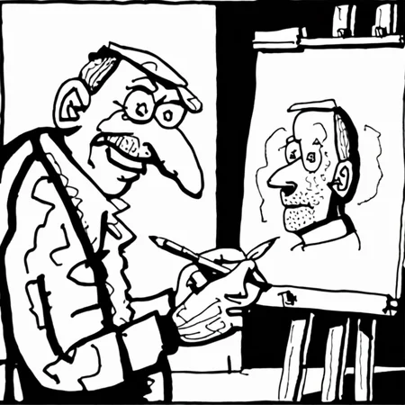drawix19 portrait of a old artist man<lora:drawix19:1>