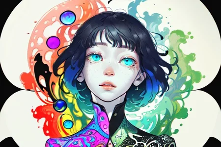 Create an image that captures the essence of a psychedelic trip. The scene should be vibrant and surreal, with swirling, kaleidoscopic patterns and vivid, neon colors. Include elements that feel otherworldly and dreamlike, such as floating geometric shapes, melting landscapes, and fractal designs. The overall atmosphere should be both mesmerizing and slightly disorienting, evoking a sense of wonder and altered perception