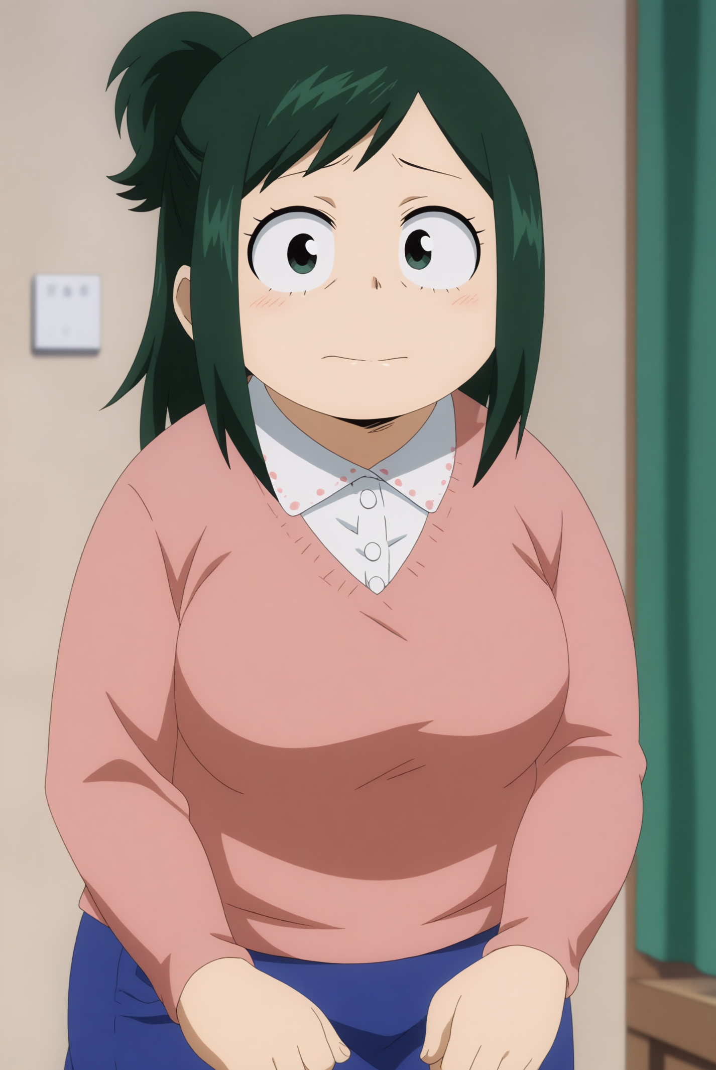 Midoriya_Inko, solo <lora:My_Hero_Academia-Midoriya_Inko-PDXL:0.8>