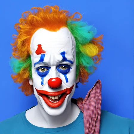 clown-world blue background