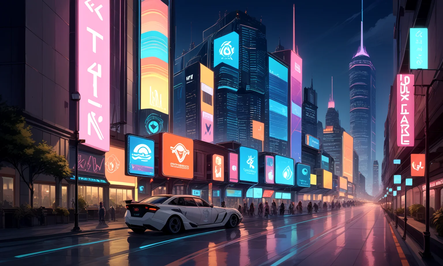 score_9, score_8_up, score_7_up,
<lora:Cyberpunk_Architecture_(Architecture)_(Pony)_(AD):0.8> Cyberpunk Architecture, monumental architecture, architecture, city, cityscape, scenery, building, skyscraper, future, scifi, science fiction, cyberpunk, city skyline,
8K, In'ei, chiaroscuro, rim lighting, perfect depth of field shot, beautiful, sharp focus, crisp details, subsurface scattering and reflections,
photographic anime clouds, photographic realism, masterclass anime, science fiction masterpiece, holograms, holographic advertisements, neon lights, masterclass color theory, asymmetric composition, random time of the day, 8K CGI render, matte streets,
BREAK zPDXL, zPDXLxxx, <lora:sdxl_lightning_8step_lora:0.4> <lora:detailed_notrigger:0.5>