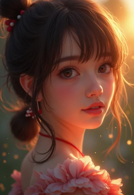 hyperrealistic digital painting by J. Scott Campbell and Jeremiah Ketner and Thomas Saliot, shallow depth of field, realistic anime, bokeh, woman