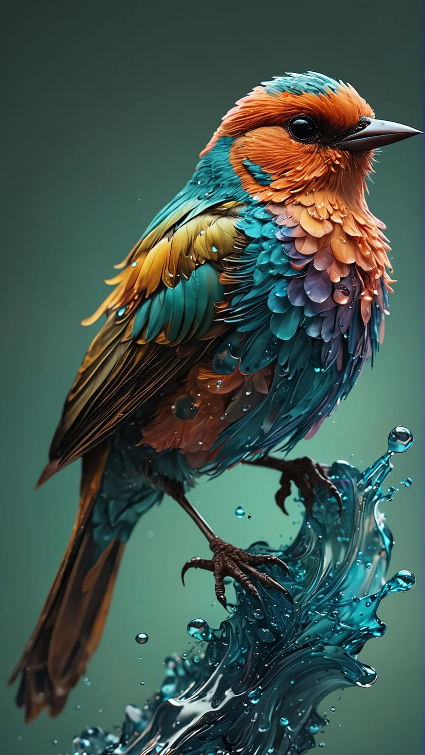 A bird, amazingly fluid, detailed, 3d fractals, light particles, water drops, shimmering light, dreamy, surreal, alcohol ink, smooth, shimmering, dreamy glow,conceptual art by Alberto Seveso, Anna Dittmann, Arthur Rackham, 16k
Many details everywhere,many details, extreme detailed, full of details, Insane quality.
<lora:add-detail-xl:0.7>