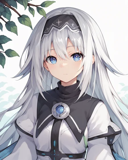 score_9, score_8_up, score_7_up,
<lora:Arusu_Maria_PONY:0.8>,arusu maria,1girl, solo, long hair, blue eyes, white hair,hair between eyes,white dress,white thighhighs, long sleeves, wide sleeves,black hairband,Face, close-up, upper body