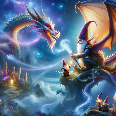 (best quality)++, (masterpiece)++, (detailed)+, elf on the shelf fighting a Dragon, (fantasy illustration)1.3, enchanting Dragon, elf on the shelf, mystical design, (many gnomes)1.4 (whimsical charm).4 Otherworldly charm, mystical sky, (Luis Royo)1.2, (Yoshitaka Amano)1.1, moonlit night, soft colors, (detailed cloudscape)1.3, (high-resolution)1.2 (gnomes everywhere)1.2 , <lora:DonM3t3rn1tyXL-v1.1:0.8> DonM3t3rn1tyXL <lora:DonMD1g174l4sc3nc10nXL:0.8> DonMD1g174l4sc3nc10nXL <lora:Dragons:0.8> dragon <lora:EnvyMagicalXL01:0.8> magical <lora:FantasyLandscape:0.8> FanLan