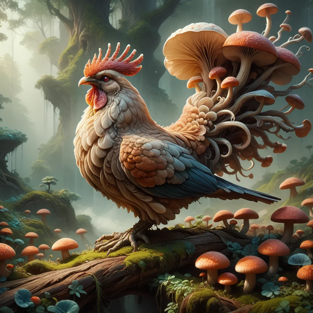 score_9,score_8, <lora:Fungal_World_Morph_V2:1>fungal_world, a giant bird