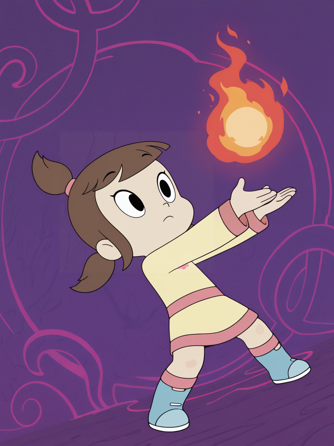 <lora:AudreyIL:0.8> a_ey, 1girl, black eyes, brown hair, bangs, ponytails, high ponytail, elastic band,
magic, magic robe, steel armor,glowing liens, fireball, action, full body, glowing background, magic background