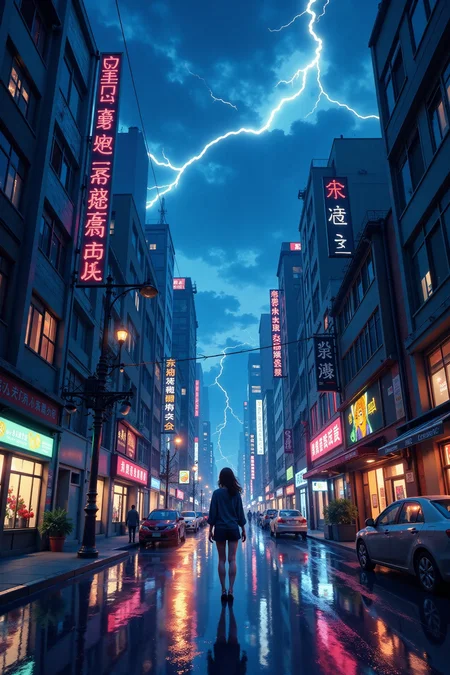 1980s 80's city beautiful  landscape, rain and storm, woman, very intricate, very detailed, sharp, bright, colorful, <lora:Hand v2:0.5> <lora:Anti-Blur:1><lora:Insane Detail Slider:0.25>  <lora:flux.1_lora_flyway_Epic-detail_v2:0.3> <lora:fluxenhancer:0.25> <lora:ROWER:0.8> <lora:Anime art - Variant 3:0.6> Anime art