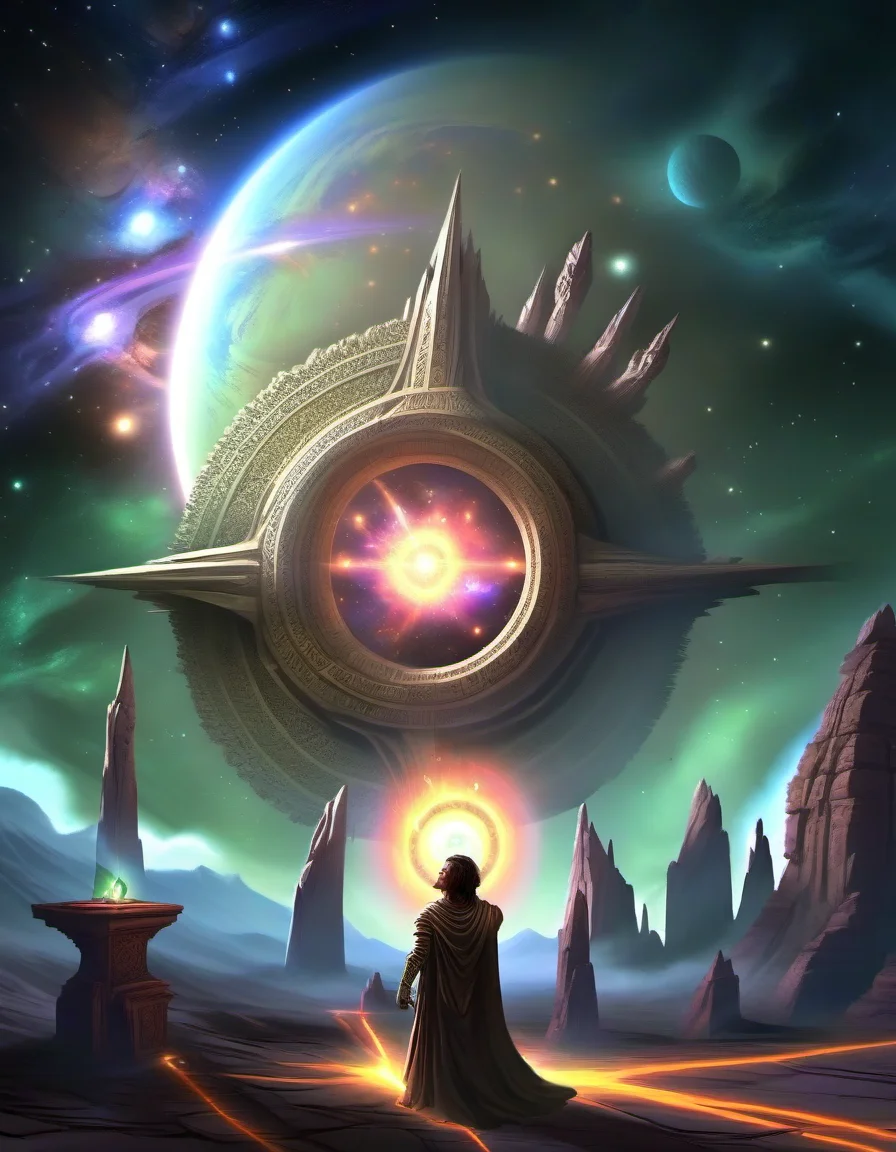 Realm of Prophecy: Ancient Seers, Prophetic Visions, World-Altering Foretellings, Hero's Destiny., sharp focus, detailed, sub surafce scattering, glow, dust, volumetric light <lora:TOONER_1_RC:0.9>
