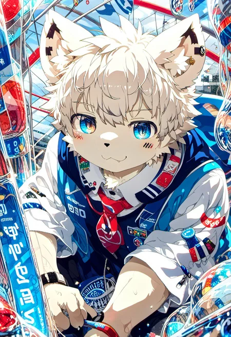 score_9, score_8_up, score_7_up, zPDXL3, ((((sdgs4by zuppu11)))), 1boy, furry, solo