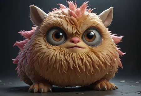 cinematic, furby chonkasaurus, scifi, raytracing, HD, 4k, floating energy, night, dark, flesh color, (energy effects:1.3), <lora:chonkasaurus-000003:1>, <lora:add-detail-xl:2>