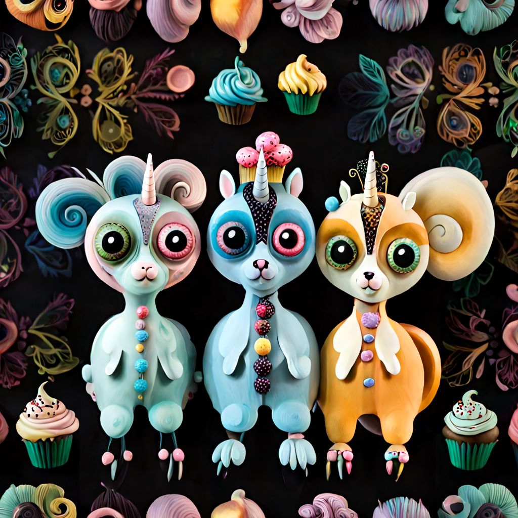 squirrel cupcake unicorn