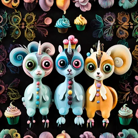 squirrel cupcake unicorn