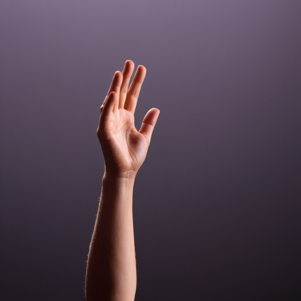 cinematic film still of  <lora:hands5g:0.9>
Sharp detailed high quality image of a person holding their hand up in the air, detailed background, 12K, high megapixel, realistic, realism, different, raw image, sharp style, solo, simple background, 1boy, male focus, feet, black background, close-up, foot focus, photorealistic, hand focus
, shallow depth of field, vignette, highly detailed, high budget, bokeh, cinemascope, moody, epic, gorgeous, film grain, grainy