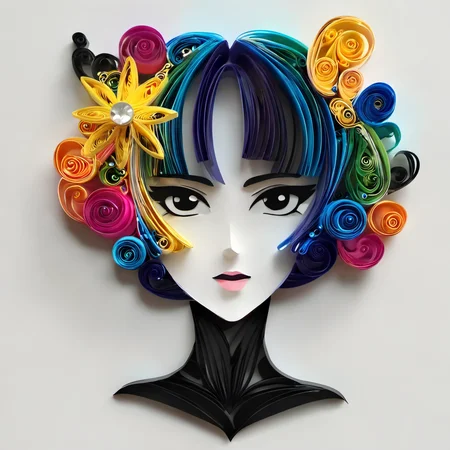 paperart, solo, simple background, fork, <lora:paperart:1>, portrait of an anime person, aesthetic, wlop, trending on artstation, deviantart, anime key visual, 8k uhd
