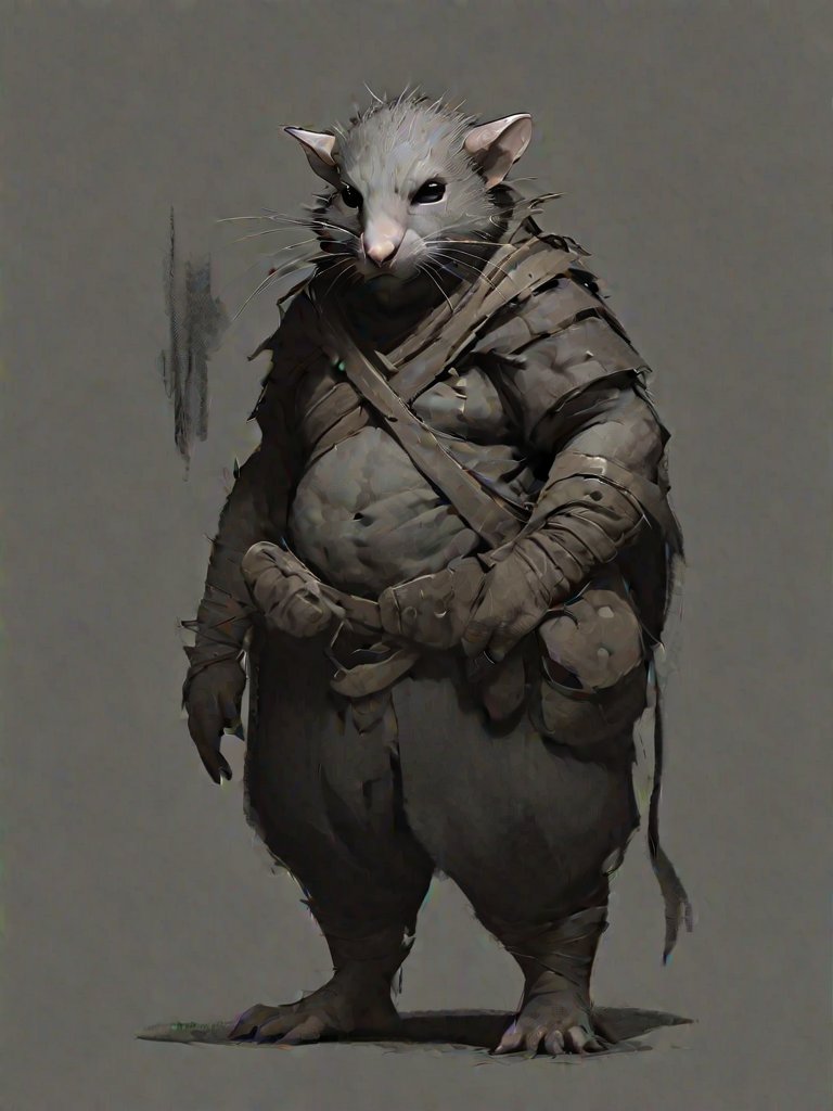 1boy, fat,  <lora:Charasilhouette-V1-000004:1.0> charasil style <lora:RPGRatFolkXL:0.6>, RPGRatFolk, rat, warrior, dangerous, deciduous,fantasy, explorer, full body, silhouette, sketch,  <lora:offset_0.2:1.0> <lora:RPGOrcXL:0.3> RPGOrc , dark background,  simple background, hdr, chara design, concept