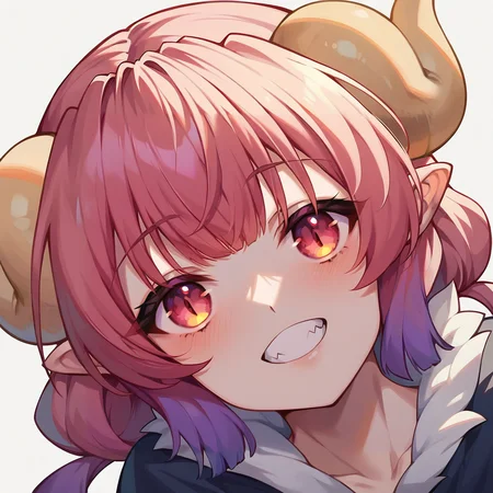 score_9, score_8_up, score_7_up,, 1girl, face focus , , ilulu_\(maidragon\),
