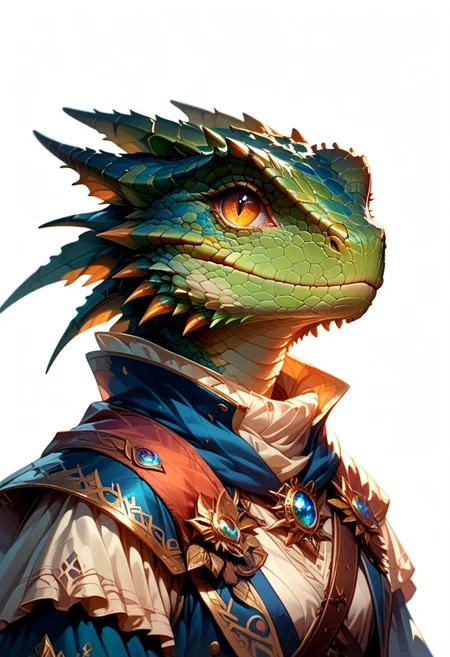score_9, score_8_up, score_7_up, (masterpiece:1.2), sharp focus, (4k, high quality, best quality:1.2), (zPDXL3), detailed eyes, realistic, medium close shot,
solo, 1girl, lizardfolk, petite, anthro lizard, slit pupil, green scales, looking at viewer, (with a white background),
