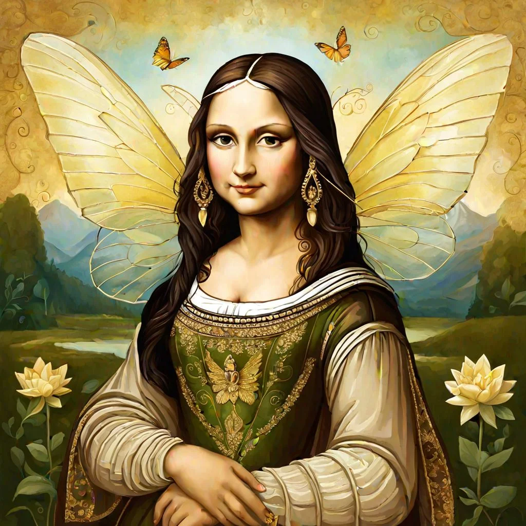 A painting of The Mona Lisa FairyForm <lora:SDXL_Fairy_Form_LoRA:0.8>