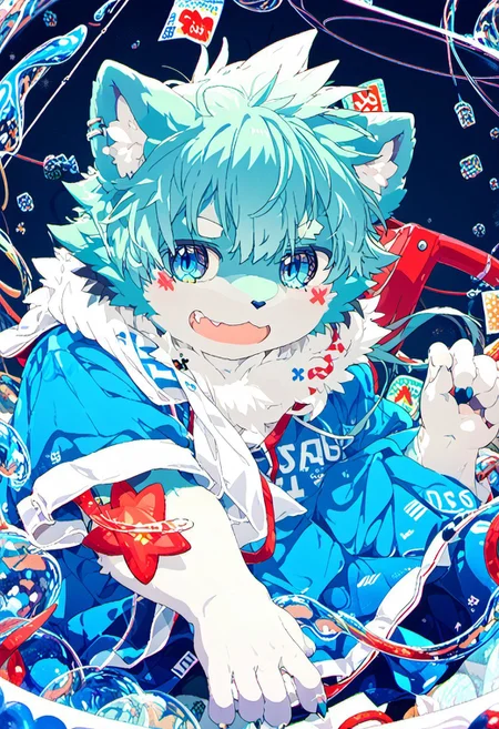 score_9, score_8_up, score_7_up, zPDXL3, ((((sdgs4by zuppu11)))), 1boy, furry, solo