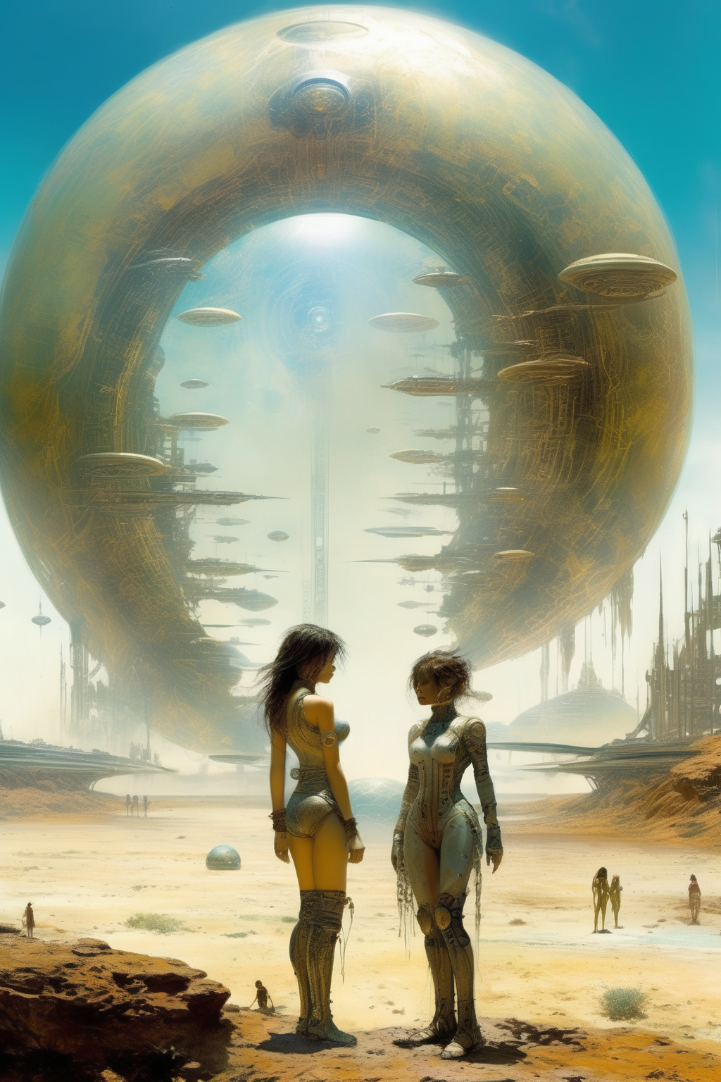 <lora:Stephan Martiniere Style:1>Stephan Martiniere Style - far future minimalistic sci-fi microworld, centered, clear background, style of Eve Ventrue and Luis Royo and Moebius